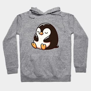 cute penguin sleeping sitting up Hoodie